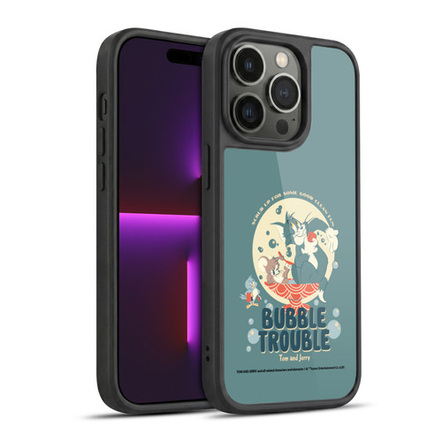 Tom and Jerry Retro Bubble Trouble Gel Armour Case For Apple iPhone 14 Pro