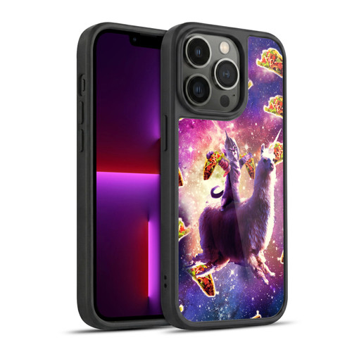 Random Galaxy Space Llama Warrior Cat & Tacos Gel Armour Case For Apple iPhone 13 Pro