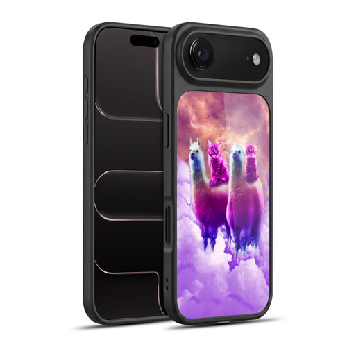 Random Galaxy Space Llama Galaxy Purple Cat Gel Armour Case For Apple iPhone 17 Air