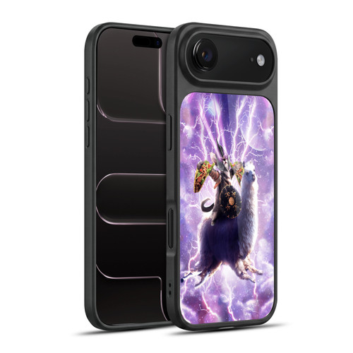 Random Galaxy Space Llama Lazer Cat & Tacos Gel Armour Case For Apple iPhone 17 Air