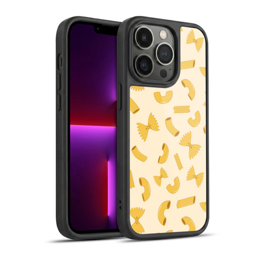 PLdesign Food Patterns Macaroni Pasta Gold Gel Armour Case For Apple iPhone 13 Pro