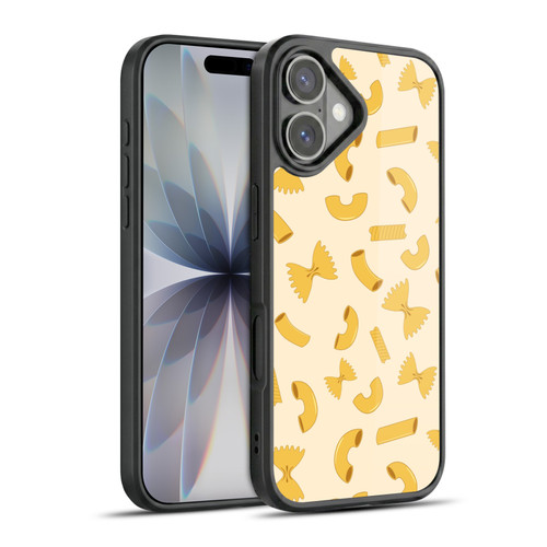 PLdesign Food Patterns Macaroni Pasta Gold Gel Armour Case For Apple iPhone 17