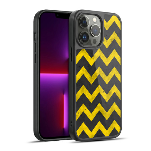 PLdesign Geometric Patterns Yellow Gray Vintage Gel Armour Case For Apple iPhone 13 Pro Max