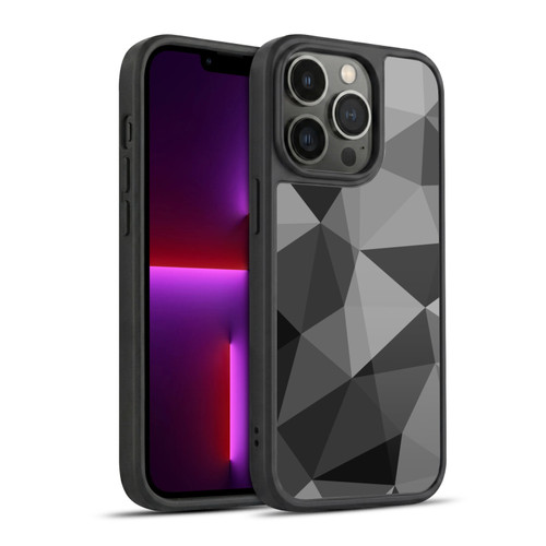 PLdesign Geometric Patterns Dark Gray Mesh Gel Armour Case For Apple iPhone 13 Pro