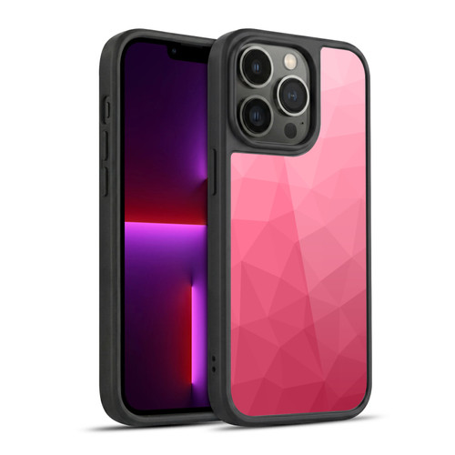 PLdesign Geometric Patterns Magenta Pink Ombre Mesh Gel Armour Case For Apple iPhone 13 Pro
