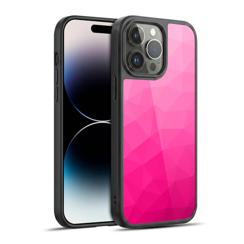 PLdesign Geometric Patterns Hot Pink Gradient Mesh Gel Armour Case For Apple iPhone 14 Pro Max