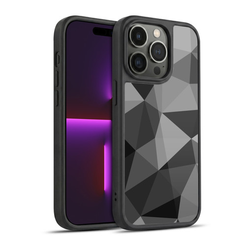 PLdesign Geometric Patterns Dark Gray Mesh Gel Armour Case For Apple iPhone 14 Pro