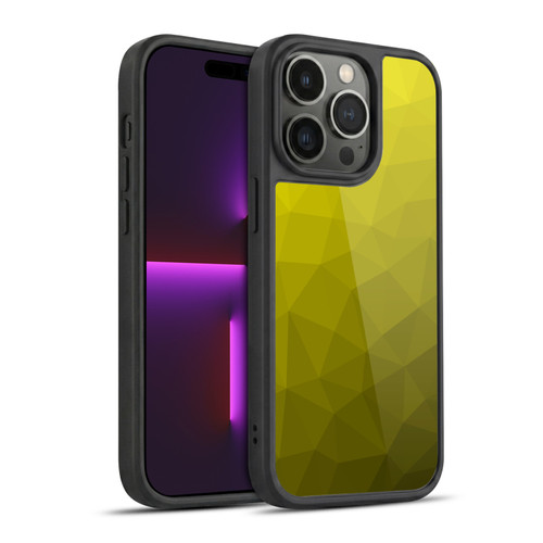 PLdesign Geometric Patterns Yellow Gradient Mesh Gel Armour Case For Apple iPhone 14 Pro