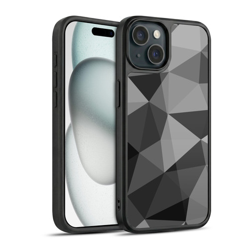 PLdesign Geometric Patterns Dark Gray Mesh Gel Armour Case For Apple iPhone 15