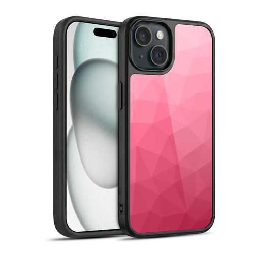 PLdesign Geometric Patterns Magenta Pink Ombre Mesh Gel Armour Case For Apple iPhone 15
