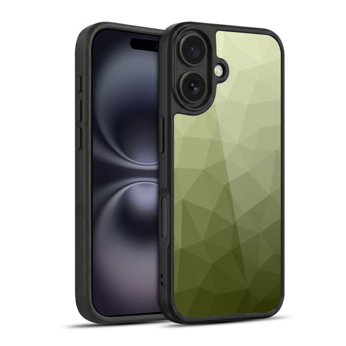 PLdesign Geometric Patterns Army Green Gradient Mesh Gel Armour Case For Apple iPhone 16