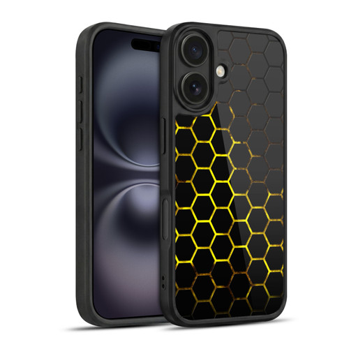 PLdesign Geometric Patterns Honeycomb Yellow Gel Armour Case For Apple iPhone 16