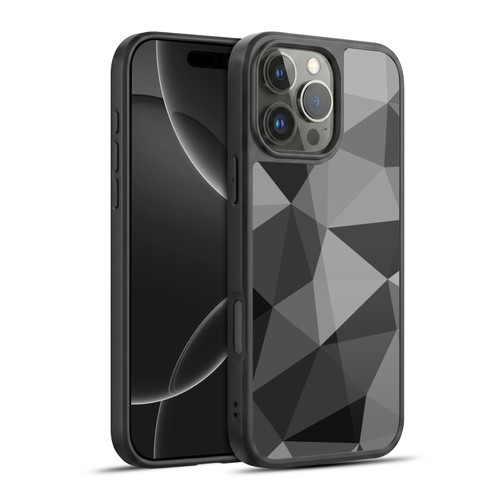 PLdesign Geometric Patterns Dark Gray Mesh Gel Armour Case For Apple iPhone 16 Pro Max