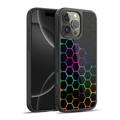 PLdesign Geometric Patterns Honeycomb Spectrum Gel Armour Case For Apple iPhone 16 Pro Max