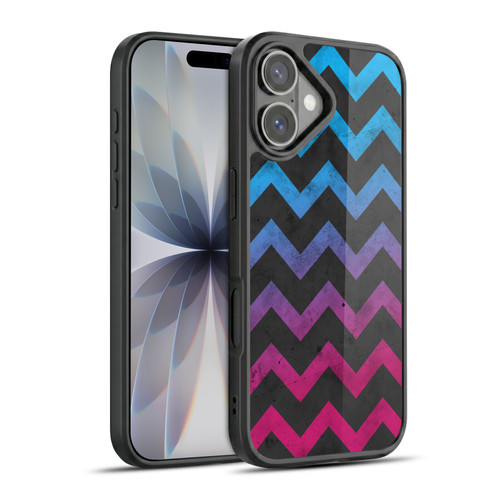 PLdesign Geometric Patterns Blue Pink Ombre Vintage Gel Armour Case For Apple iPhone 17