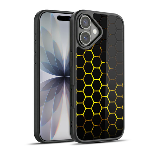 PLdesign Geometric Patterns Honeycomb Yellow Gel Armour Case For Apple iPhone 17