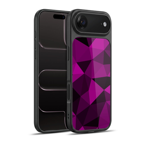 PLdesign Geometric Patterns Dark Pink And Black Mesh Gel Armour Case For Apple iPhone 17 Air