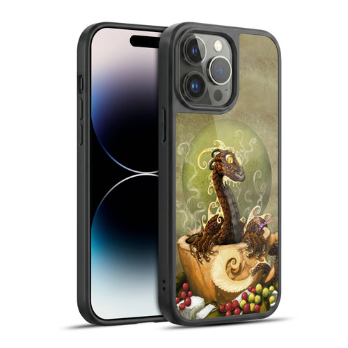 Stanley Morrison Art Brown Coffee Dragon Dragonfly Gel Armour Case For Apple iPhone 14 Pro Max