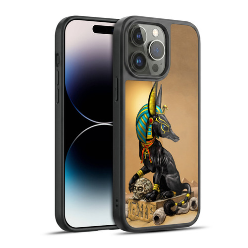 Stanley Morrison Art Egyptian Black Jackal Anubis Gel Armour Case For Apple iPhone 14 Pro Max