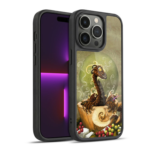 Stanley Morrison Art Brown Coffee Dragon Dragonfly Gel Armour Case For Apple iPhone 14 Pro