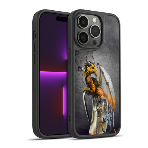 Stanley Morrison Art Dragon In Viking Horn Mug Gel Armour Case For Apple iPhone 14 Pro