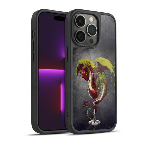 Stanley Morrison Art Red Wine, Dragon, And Grapes Gel Armour Case For Apple iPhone 14 Pro