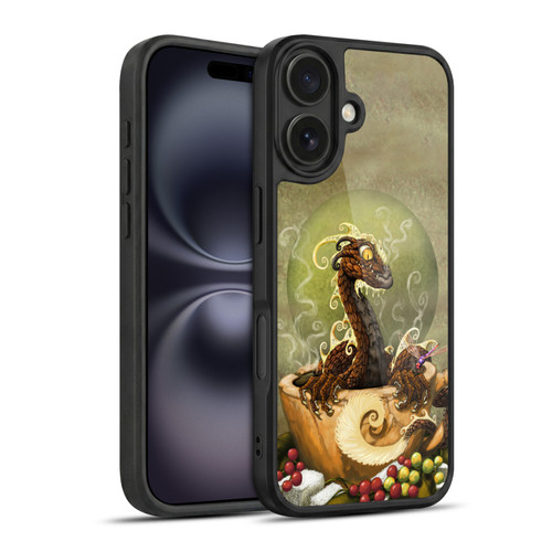 Stanley Morrison Art Brown Coffee Dragon Dragonfly Gel Armour Case For Apple iPhone 16