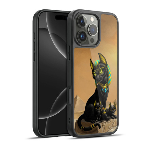Stanley Morrison Art Egyptian Bastet Cat & Kittens Gel Armour Case For Apple iPhone 16 Pro Max