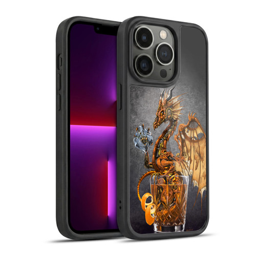 Stanley Morrison Dragons Gold Steampunk Drink Gel Armour Case For Apple iPhone 13 Pro