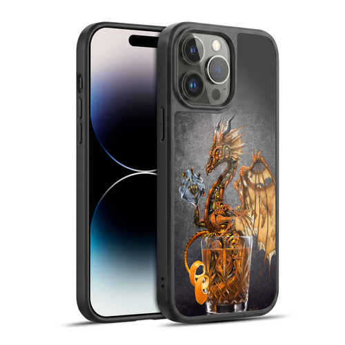 Stanley Morrison Dragons Gold Steampunk Drink Gel Armour Case For Apple iPhone 14 Pro Max