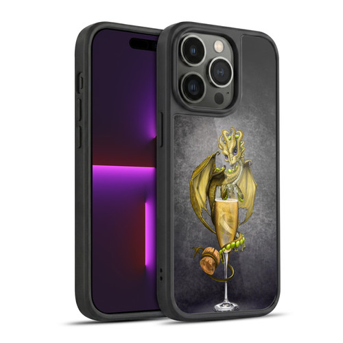 Stanley Morrison Dragons Gold Champagne Glass Gel Armour Case For Apple iPhone 14 Pro