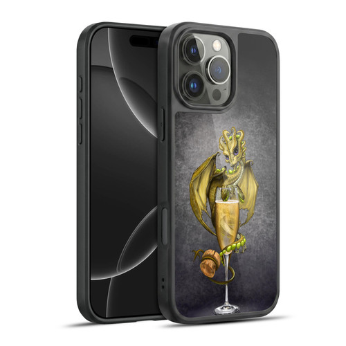 Stanley Morrison Dragons Gold Champagne Glass Gel Armour Case For Apple iPhone 16 Pro Max