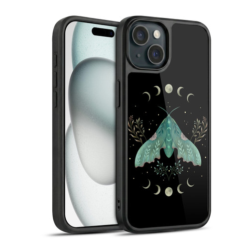 Episodic Drawing Illustration Animals Moon & Moth Gel Armour Case For Apple iPhone 15