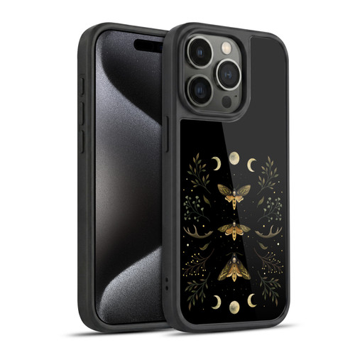 Episodic Drawing Illustration Animals Death Head Moth Night Gel Armour Case For Apple iPhone 15 Pro