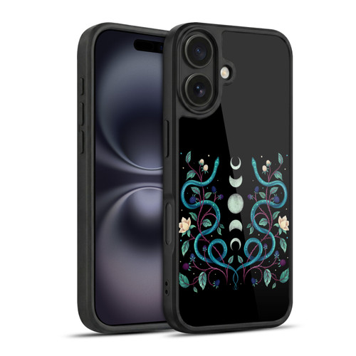 Episodic Drawing Illustration Animals Serpent Moon Gel Armour Case For Apple iPhone 16
