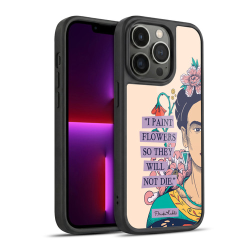 Frida Kahlo Sketch I Paint Flowers Gel Armour Case For Apple iPhone 13 Pro