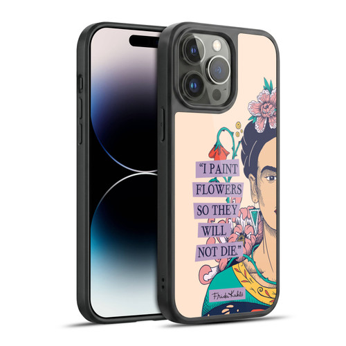 Frida Kahlo Sketch I Paint Flowers Gel Armour Case For Apple iPhone 14 Pro Max