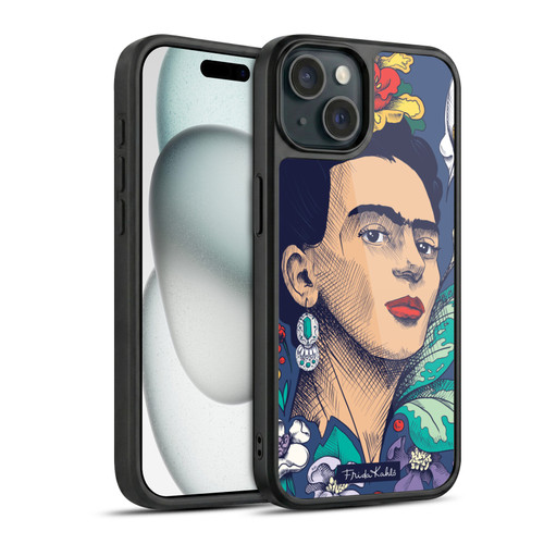 Frida Kahlo Sketch Flowers Gel Armour Case For Apple iPhone 15
