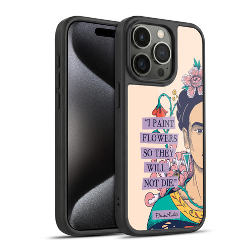 Frida Kahlo Sketch I Paint Flowers Gel Armour Case For Apple iPhone 15 Pro