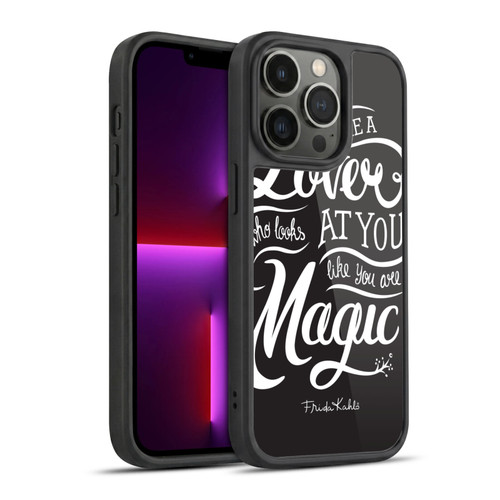 Frida Kahlo Typography Lover Black Gel Armour Case For Apple iPhone 13 Pro