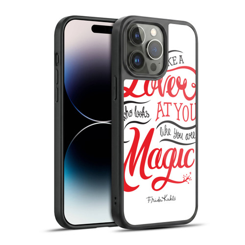 Frida Kahlo Typography Lover White Gel Armour Case For Apple iPhone 14 Pro Max