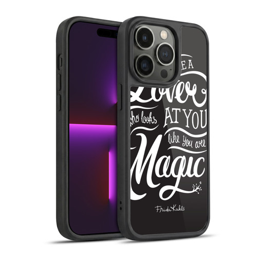 Frida Kahlo Typography Lover Black Gel Armour Case For Apple iPhone 14 Pro
