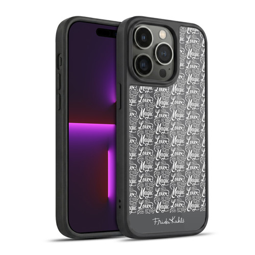 Frida Kahlo Typography Lover Grey Gel Armour Case For Apple iPhone 14 Pro
