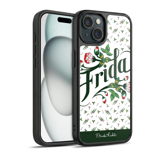 Frida Kahlo Typography Floral Gel Armour Case For Apple iPhone 15