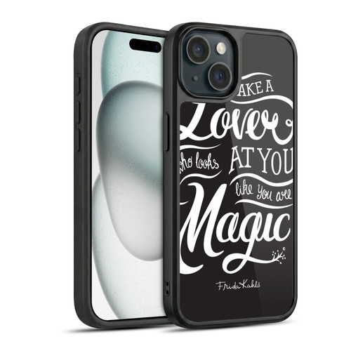 Frida Kahlo Typography Lover Black Gel Armour Case For Apple iPhone 15