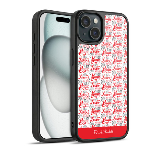 Frida Kahlo Typography Lover Red Gel Armour Case For Apple iPhone 15