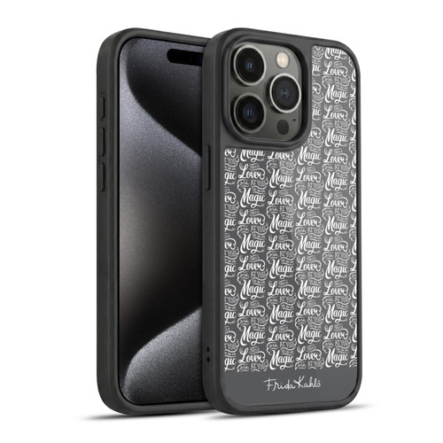 Frida Kahlo Typography Lover Grey Gel Armour Case For Apple iPhone 15 Pro