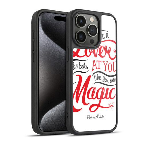 Frida Kahlo Typography Lover White Gel Armour Case For Apple iPhone 15 Pro