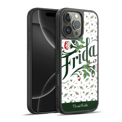 Frida Kahlo Typography Floral Gel Armour Case For Apple iPhone 16 Pro Max