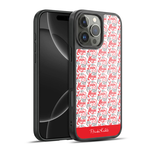 Frida Kahlo Typography Lover Red Gel Armour Case For Apple iPhone 16 Pro Max
